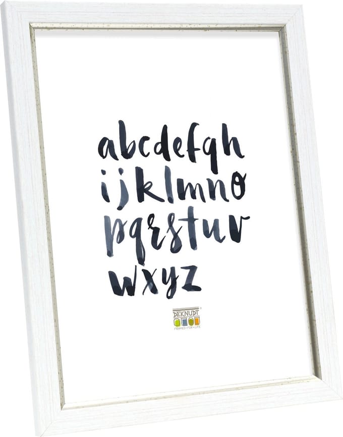 Deknudt Frames fotolijst S46AF1 - witte schilderlook - biesje - 20x30