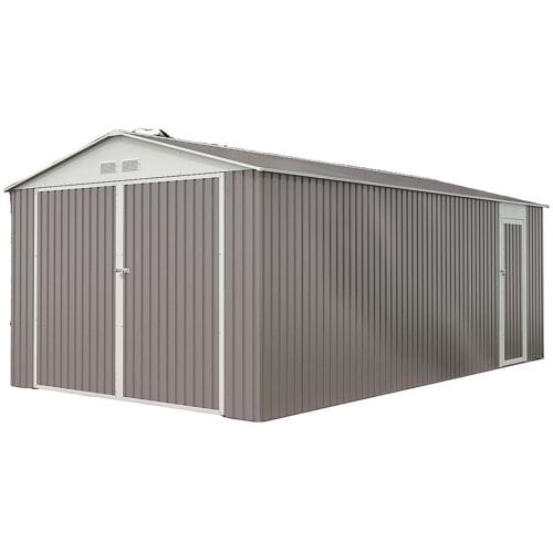 Habitat et jardin Garage metaal met openslaande deuren schuur "Nevada" - 18,56 m²
