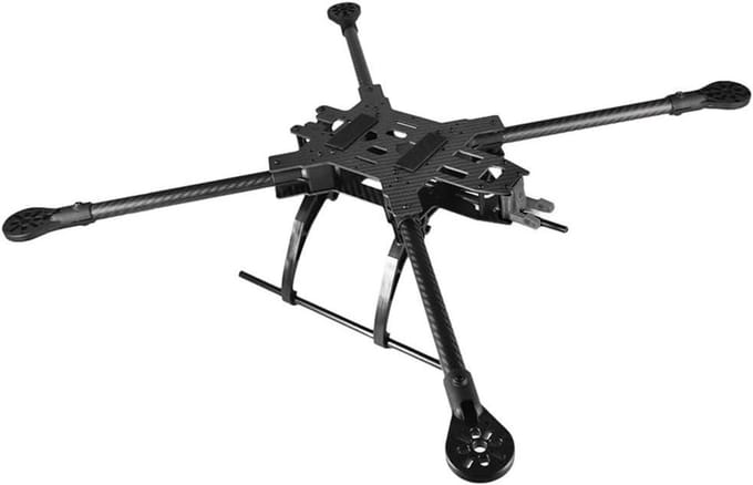 Drone frame - Quadcopter frame - Vliegen en racen - Koolstofvezel constructie - 580 mm wielbasis - Zwart
