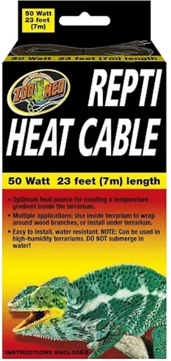 Zoo Med Repti Heat Cable warmtekabel terrarium 4 maten 7M - 50W