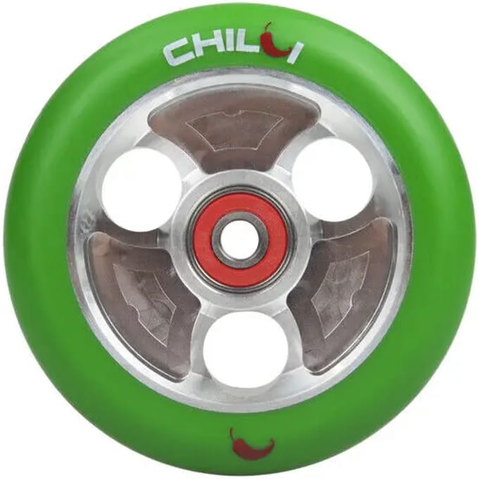 Rubber scooterwiel met aluminium naaf Chilli