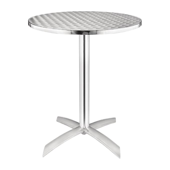 Bolero alumiminium klaptafel met RVS blad 60(Ø)cm