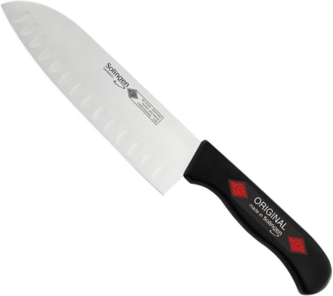 Eikaso Solingen Santokumes 16 cm – Semi-flexibel met Kuilen – Ergonomisch Handvat