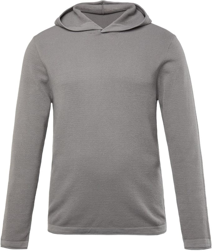 JP 1880 - Heren - Gebreide hoodie capuchon - Asgrijs - Maat L