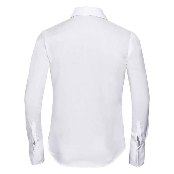 Russell Collection Dames/Dames Ultimate Non-Iron Shirt met Lange Mouwen (Wit)