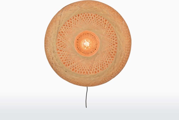 GOOD&MOJO Wandlamp Palawan - Bamboe - Ø60cm - Binnen Scandinavisch,Bohemian
