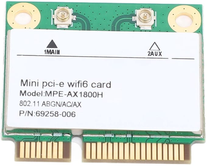Allecto - Draadloze Kaart - 1800 Mbps - Hoge prestaties - Mini PCIe formaat - Dual band - Geschikt voor Android en Linux - Bluetooth 5.2