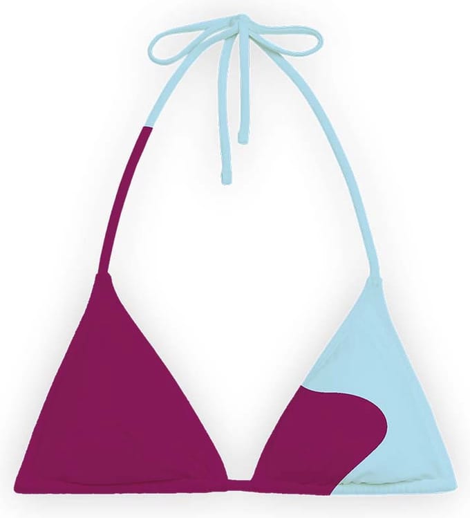 Sea'sons Official - Kleurveranderend - Triangle Bikini Top - Cherry-Blauw - XL
