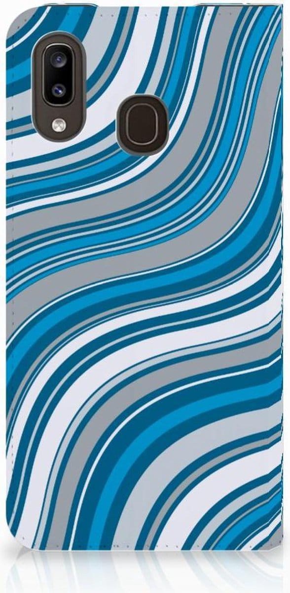 Samsung Galaxy A30 Hoesje met Magneet Waves Blue