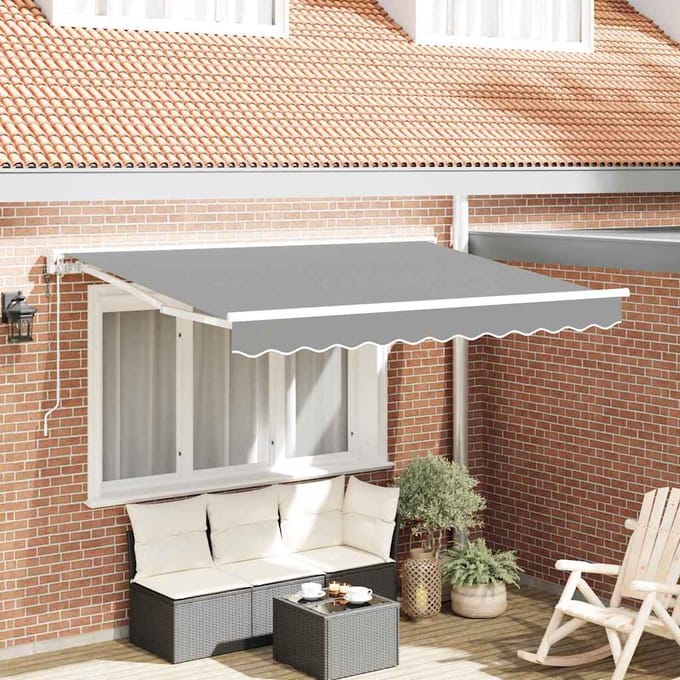 vidaXL - Zonnescherm - Frame - Wit - 3 - x - 2 - m - Metaal