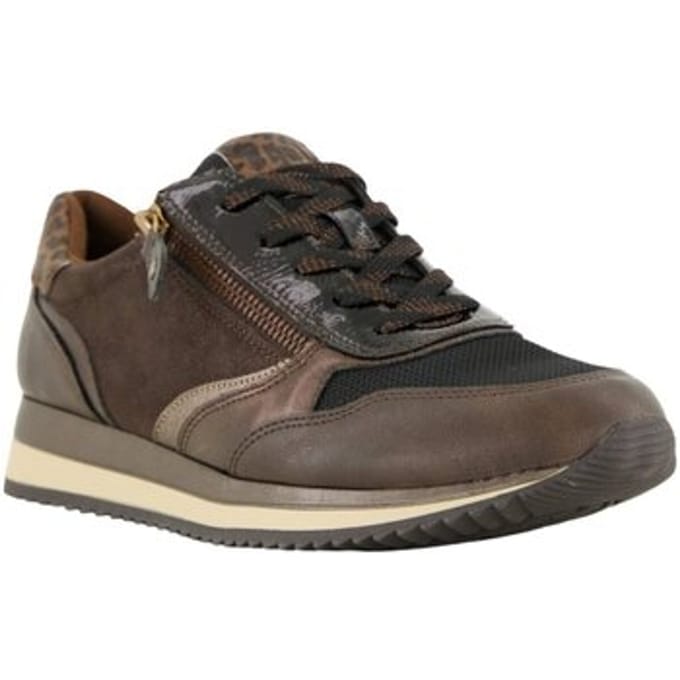 Jana Dames Sneaker - 23774-304 Bruin - Wijdte H - Maat 37