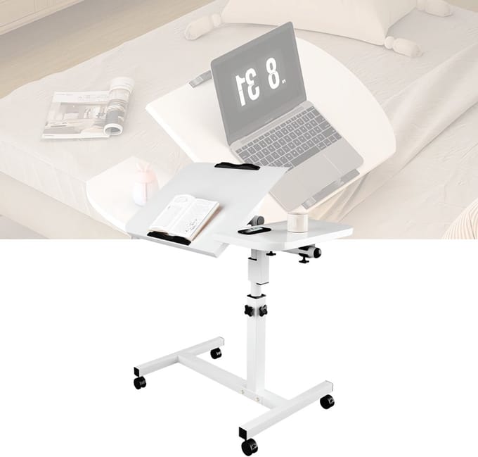 CLVP® Laptoptafel op Wielen - Bedtafeltje - Bijzettafel