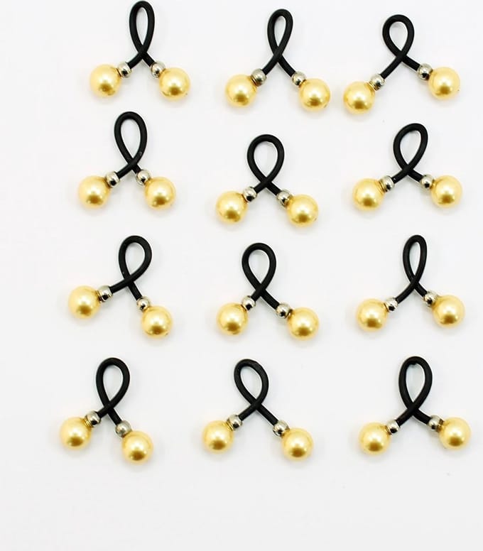 Haar binders met Swarovski Parels  goud