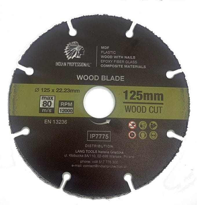 INDIAN PROFESSIONAL - Universeel Zaagblad - 125mm - voor Hout en Kunststof