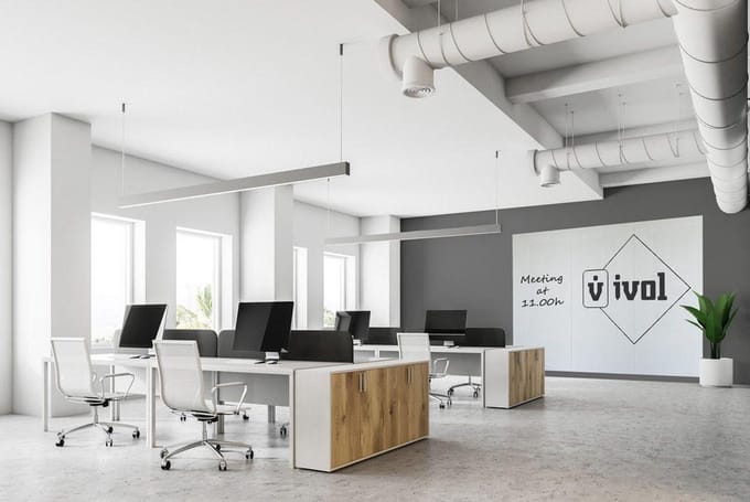 IVOL Complete whiteboardwand zonder rand (3 panelen) - 200x300 cm - Wit