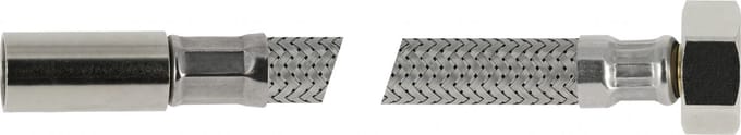 Bonfix Flexibele RVS aansluitleiding 50 centimeter �15 x 3/8 - 15 mm insteek x binnendraad