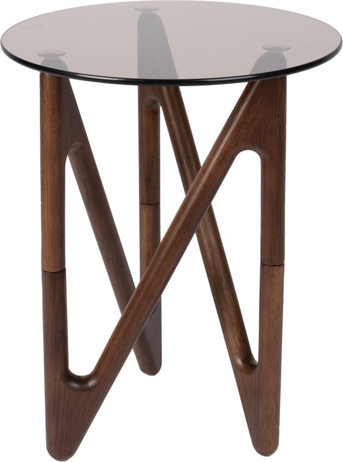 Dutchbone Naia Bijzettafel Rond 40 cm Hout Bruin
