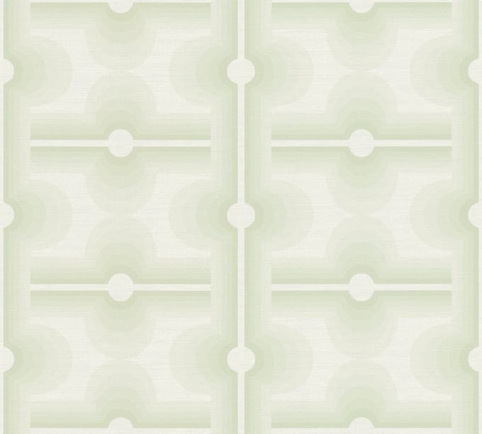 RETRO BEHANG | Grafisch - groen crème - A.S. Création Retro Chic