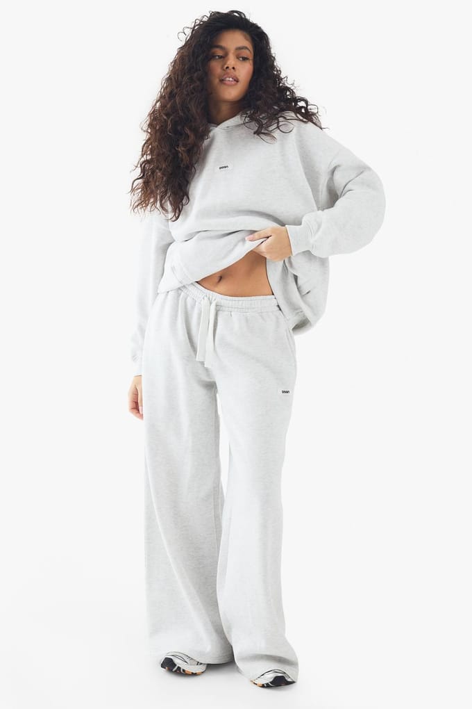 boohoo Dames DSGN Studio Label Jogger met rechte pijpen | Ash Grey | Maat: XL