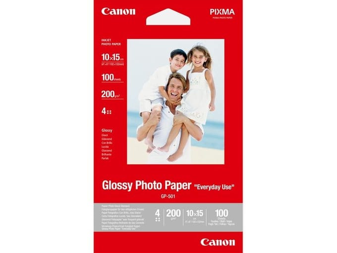 Fotopapier CANON Everyday Use Glossy GP-501,10 x 15 cm, 210 g/m², wit, 100 vellen