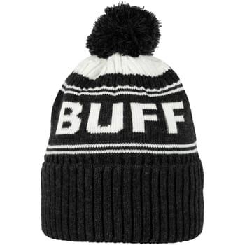 Buff gebreide fleece muts muts, unisex zwarte pet One size zwart