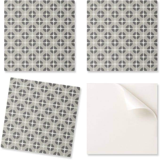 Vinyl wandtegelset met geometrisch patroon 9x30x30 cm