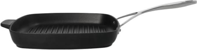 Demeyere Gietijzeren Grillpan 28x28 cm - RVS Handgreep