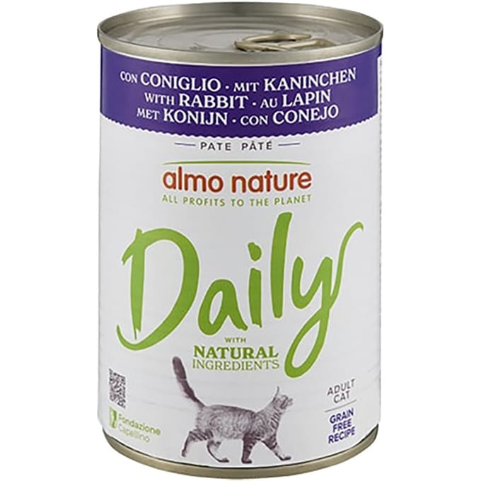 6x400g Konijn Almo Nature Daily Menu Kattenvoer