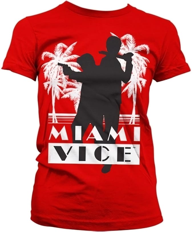 Miami Vice Silhuettes Girly T-shirt Dames Rood