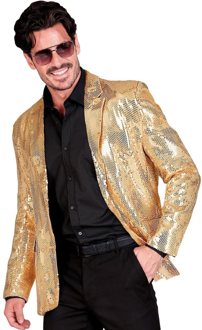 Pailletten Colbert Funky Showmaster Goud Man