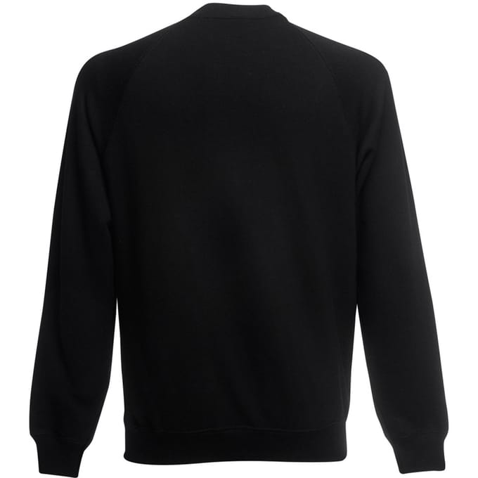Fruit Of The Loom Kinderen Unisex Raglan mouwen Sweatshirt (Zwart)