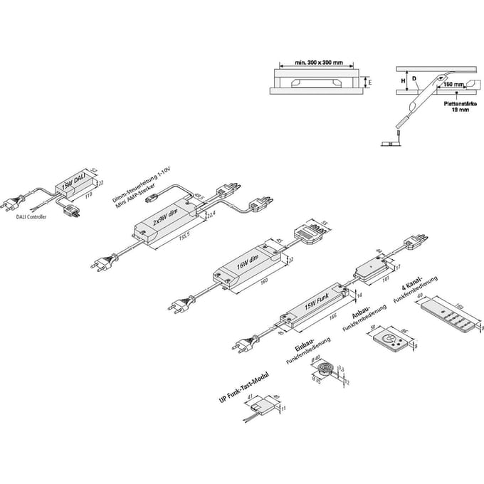 Hera Transformator LED 350mA/16W met 3voudig-verdeler