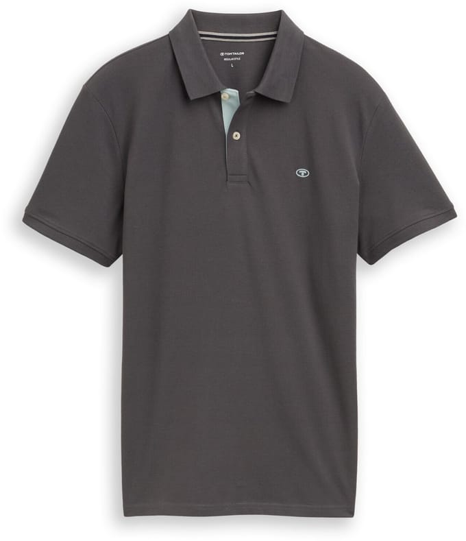 Tom Tailor - Piqué-poloshirt van katoen - Maat M - Dark Shadow