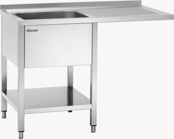 Spoelcentrum - 700 - 120cm Breed - Bak Links - Bartscher 306340 - Horeca & Professioneel