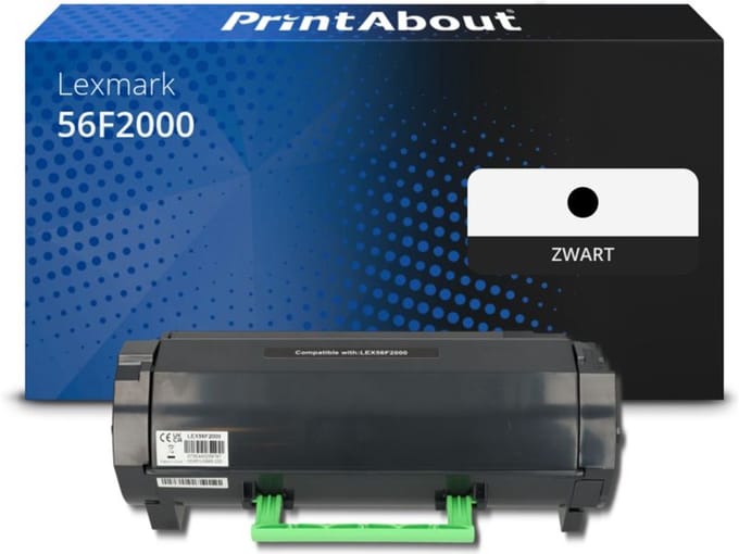 PrintAbout huismerk Toner 56F2000 Zwart Geschikt voor Lexmark