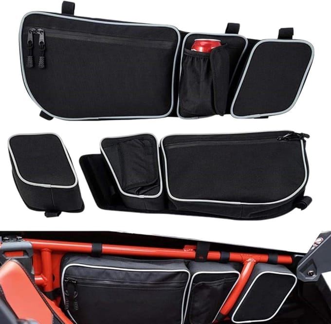 Autodeur Organizer - Opbergvak Auto - Reizen Kamperen - Antislip Ontwerp - 2 Stuks - Zwart