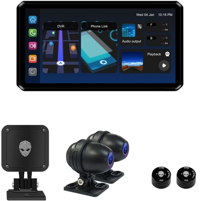 AlienRider M2 Pro Ultimate Bundle Motorcycle Multimedia System -