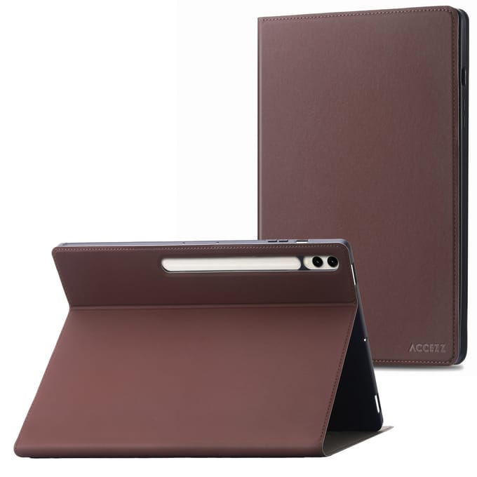 Accezz Tablet Hoes - Geschikt voor Samsung Galaxy Tab S10 Plus / Galaxy Tab S9 11.0 inch FE Plus / Galaxy Tab S9 11.0 inch Plus - Classic Tablet Case - Bruin