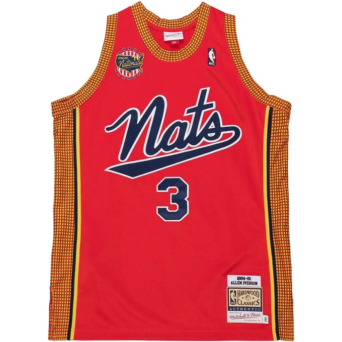 Basketbaltanktop voor heren Nba Alternate Jersey Hardwood Classics No 3 Allen Iverson Phi76e