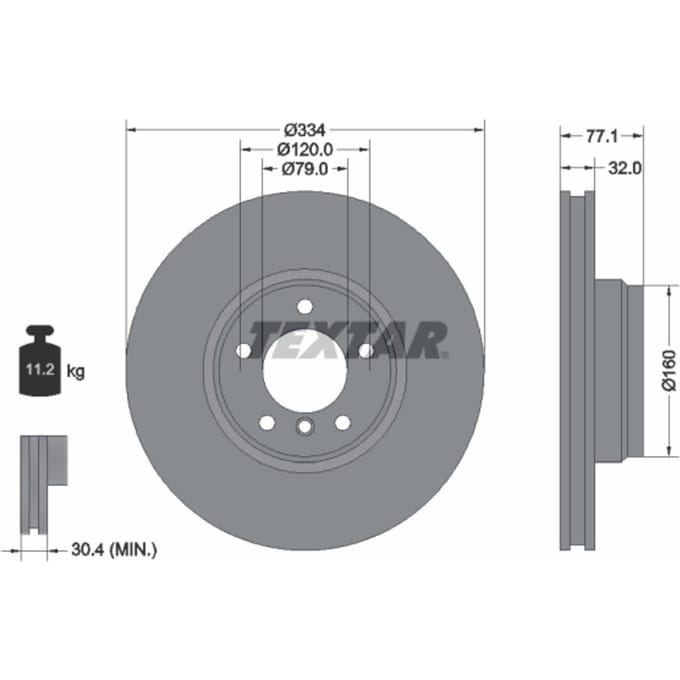 Remschijf TEXTAR 92072200