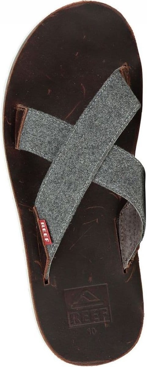 Reef Heren Voyage Crossover Slippers Brown / Grey Maat US7 UK6 EU39 25cm