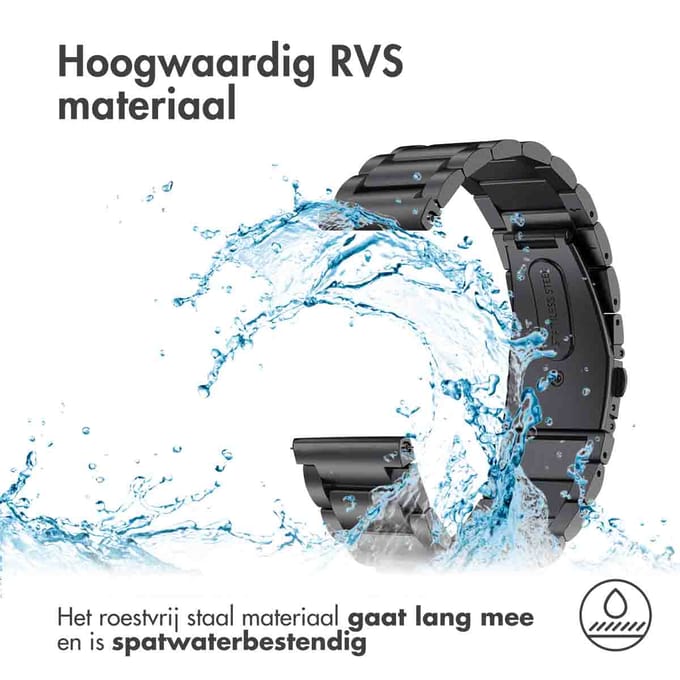 imoshion Stalen bandje voor de Fitbit Versa / Versa 2 / Versa Lite- Zwart
