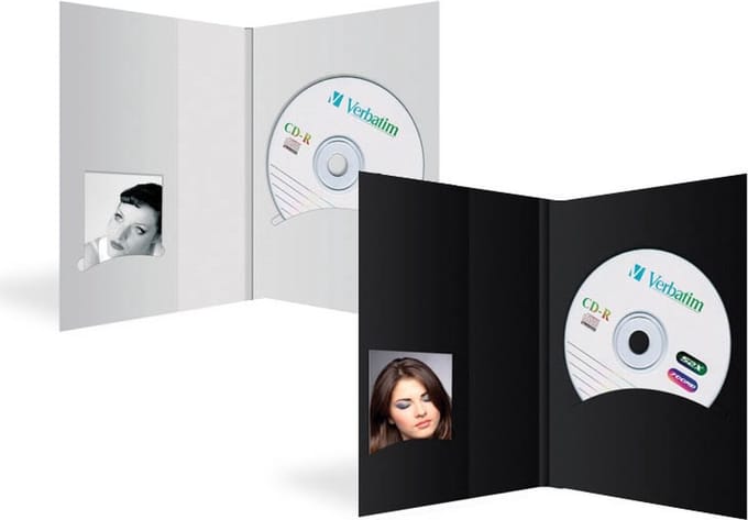 1x100 Daiber Pasfotomappen m. CD-Rom-vak tot 10x15 wit