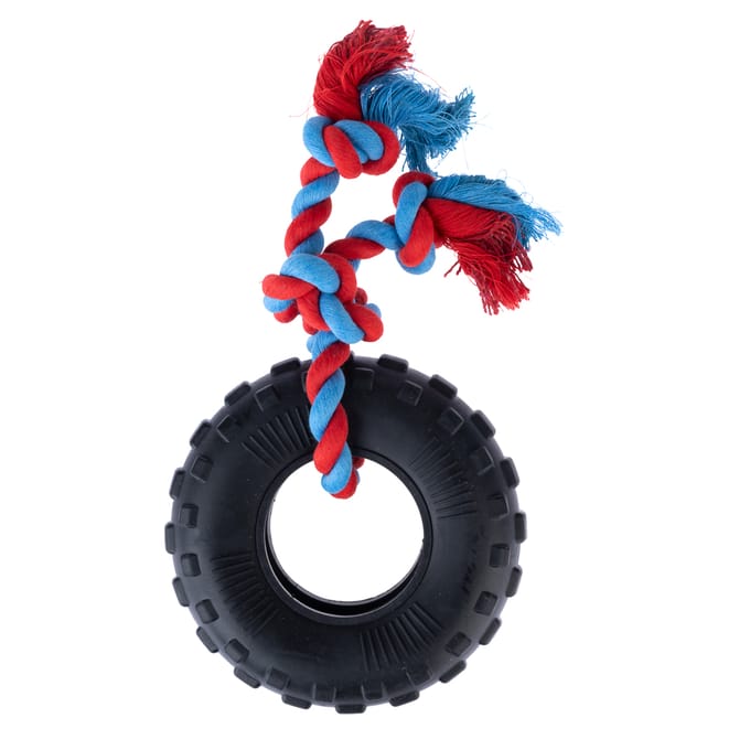 TIAKI rubberband met touw Ø15xH5cm Hond