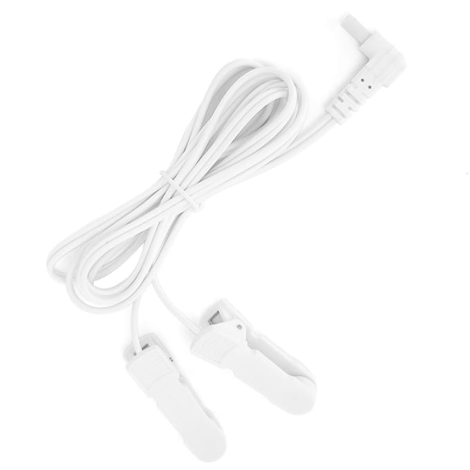 TENS Draad Oorclip 2.35mm TENS Elektrode Aansluitkabel Leiding Oorclip voor Digitale Massagemachine white