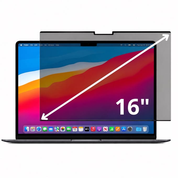Mastersøn Macbook Pro 16 inch Privacy Scherm - Screenprotector - Filter - 16.2 inch
