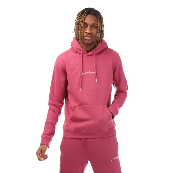 Hype Heren Trekkoord Hoodie Regular (Roze)