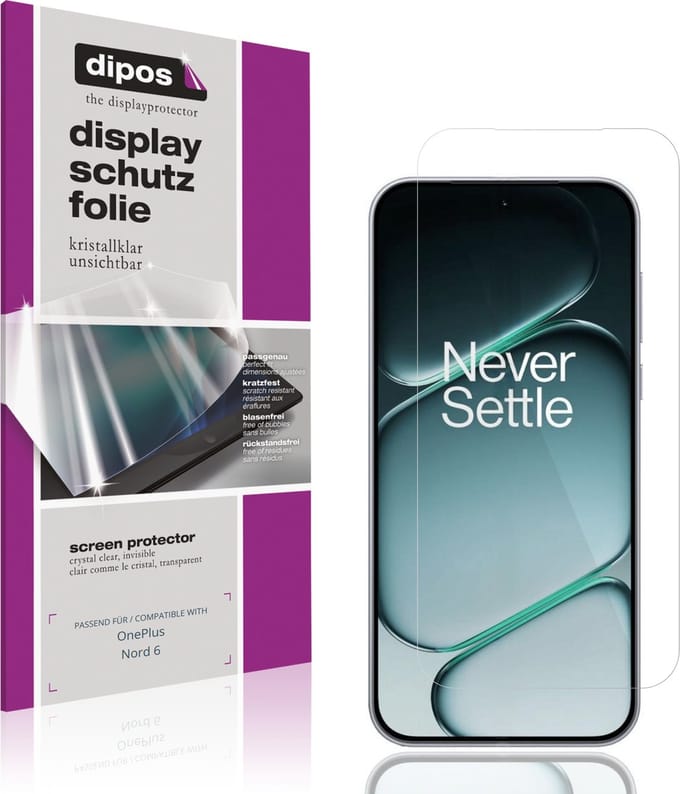 dipos – 4x Beschermfolie geschikt voor OnePlus Nord 6 | Krasbestendige & heldere Screenprotector Ultra-Thin