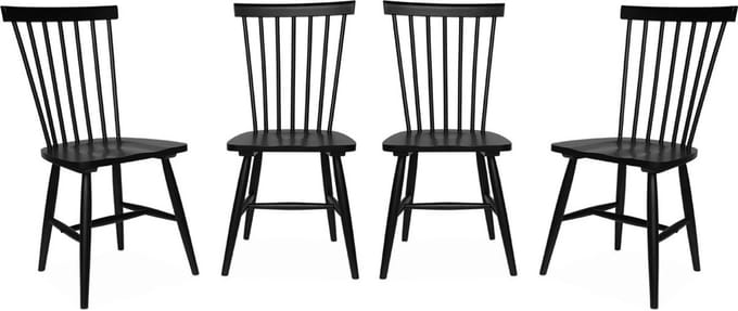 sweeek - Set van 4 hevea houten barstoelen, romie, b 50,8 x d 44,2 x h 90cm