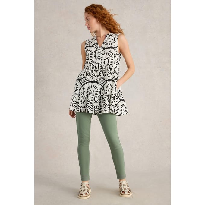 White Stuff Janey Crop Jegging Mid Green Größe: 6 REGULAR | Sport-Leggings Outlet | Damen | Grün